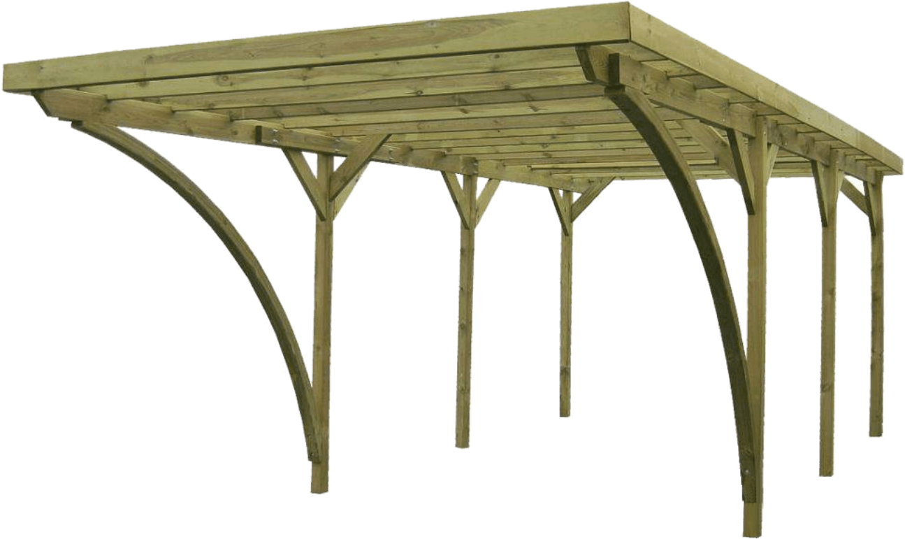 Primer nadstre&scaron;ka za eno vozilo z lamelnimi loki